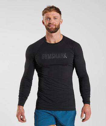 Long Sleeve Gymshark Apollo Hombre Negras | CO 3523MQZ